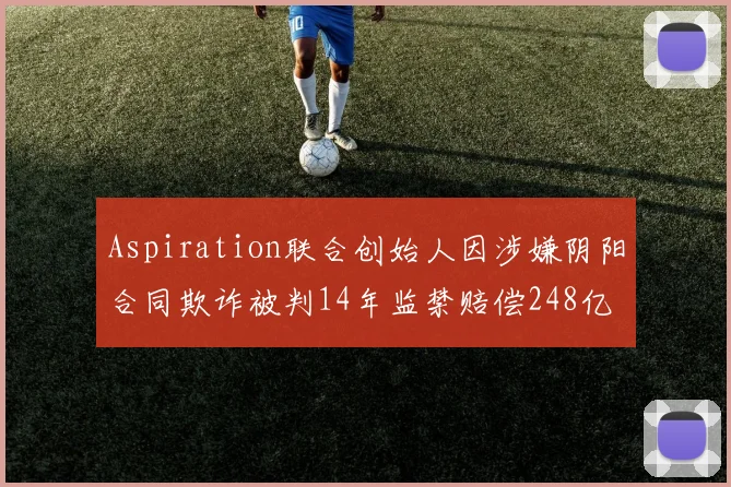 Aspiration联合创始人因涉嫌阴阳合同欺诈被判14年监禁赔偿248亿
